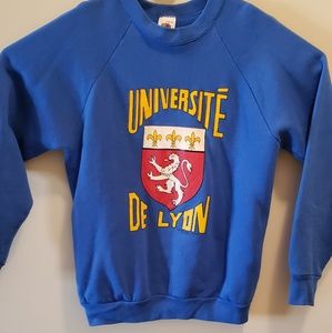 Vintage 1989 universite de lyon (France) crew neck